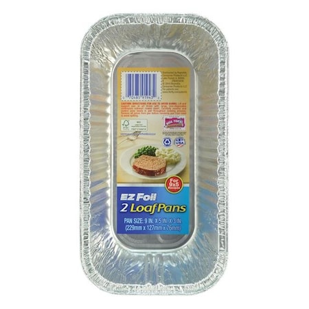 EZ Foil 6806004 5 X 9 In. Loaf Pan - Silver; Pack Of 12